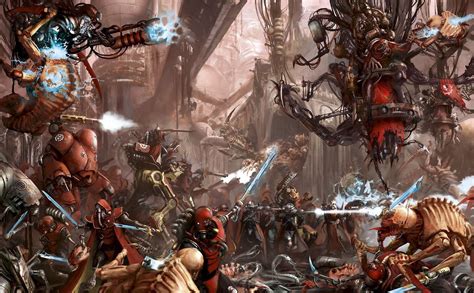 Warhammer 40k Artwork Adeptus Mechanicus Battle Tyranids By Alex Boyd