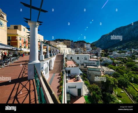 Italy Campania Capri Marina Grande And Boats Stock Photo Alamy