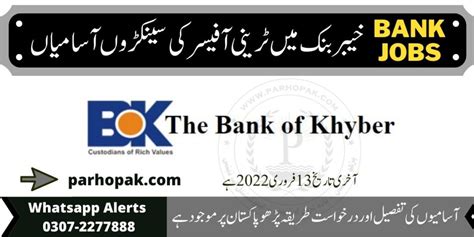 Bank Of Khyber Batch Trainee Officers Jobs 2022 Nts Org Pk