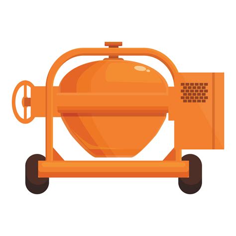 New Cement Mixer Icon Cartoon Vector Concrete Machine 19140703 Vector