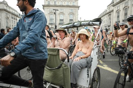 London Naked Bike Ride Passes Past Editorial Stock Photo Stock Image