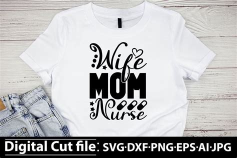 Wife Mom Nurse Svg Graphic By Happy Crafts Designs · Creative Fabrica