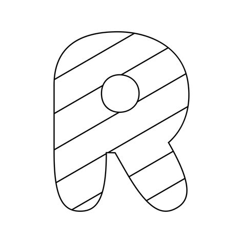 Letter R Coloring Page