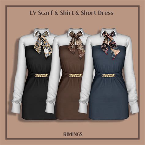 Rimings Lv Scarf Shirt Short Dress Rimings On Patreon Lv