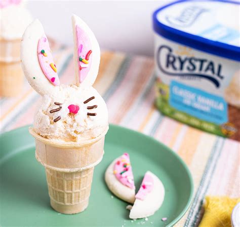 Easter Bunny Ice Cream Cones Crystal Creamery