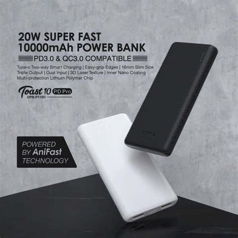 Oraimo OPB P115D Toast 10 PD Pro 10000 MAh Powerbank Price In