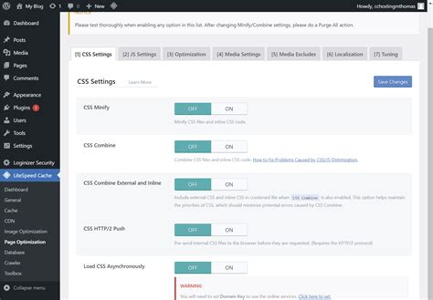 How To Configure The LiteSpeed Cache Page Optimization Settings In