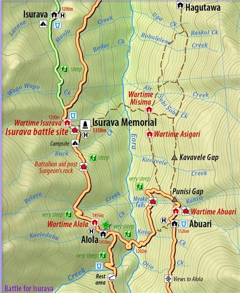 Kokoda Trail Topographical Map - Adventure Kokoda Blog