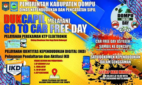 Buka Layanan Dinas Dukcapil Dompu Ikut Semarakkan Dompu Car Free Day