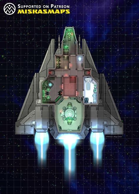 Achilles CSE T7 Gunship 20x28 Miska S Sci Fi Maps In 2024 Space