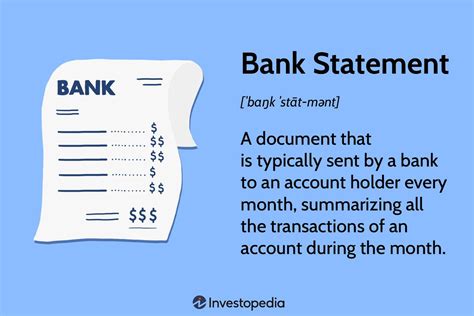 bank statement  bank info