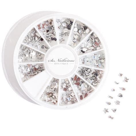 Black Rhinestones Nail Art Wheel Sonailicious Boutique