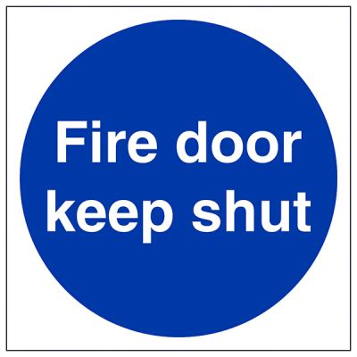 Fire Door Keep Shut Signs 100mm X 100mm Etonsafety