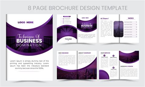 8 Page Brochure Design Template on Behance