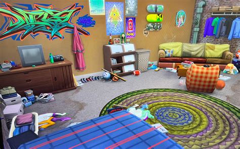 A messy stoner bedroom In the basement 😎 : r/Sims4