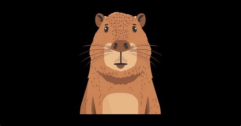 Curious Capybara Portrait Capybara Sticker Teepublic