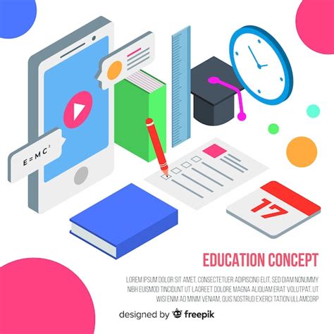 Concepto Educación Isométrico Vector Gratis