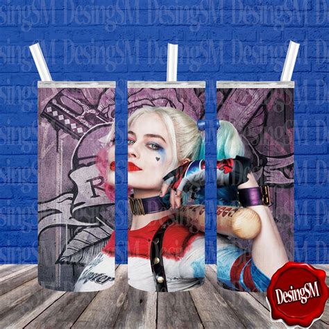 Harley Quinn Tumbler Desing Skinny Tumbler Oz Design Etsy