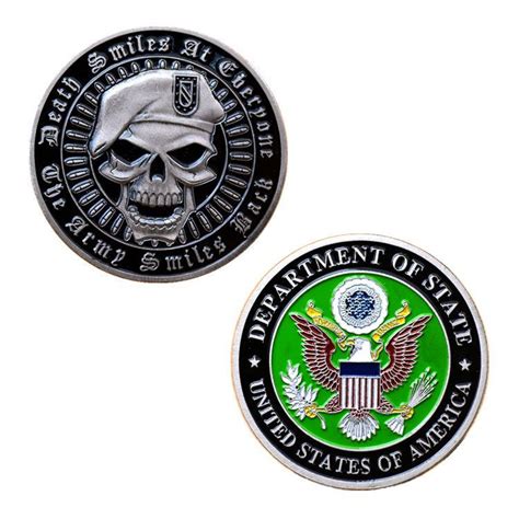 U S Army Skull Commemorative Craftsmanship Eco Friendly Enamel