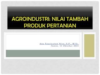 Agroindustri Nilai Tambah Pdf