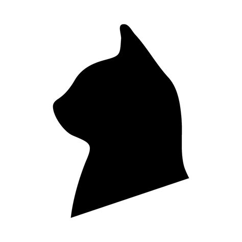 Cat Head silhouette illustration on isolated background 36273693 Vector ...