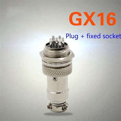 1set Gx16 2 3 4 5 6 7 8 9 Pin Male And Female Aviation Plug Circular Aviation Socket Plug Wire