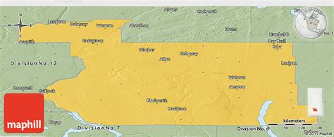 Savanna Style Panoramic Map Of Division No 11