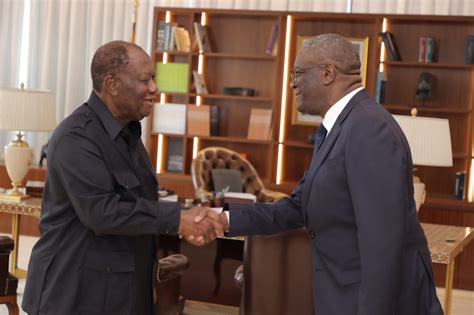 Chez Alassane Ouattara Le Tr S Respect Denis Mukwege Porte La Cause