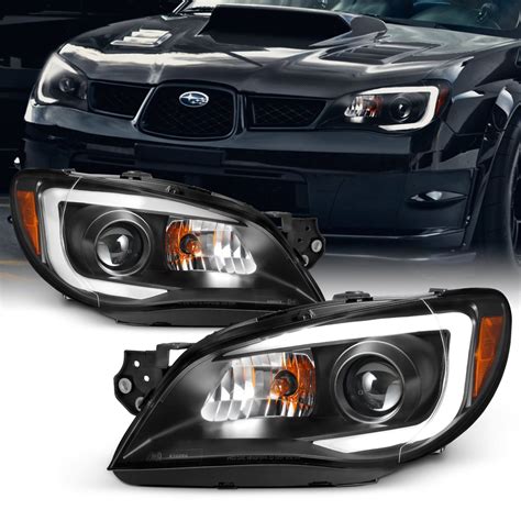 Fits Subaru Impreza Wrx Outback Black Led Drl Projector