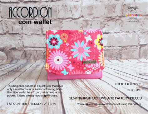 36 Designs Coin Wallet Sewing Pattern Janettemirren