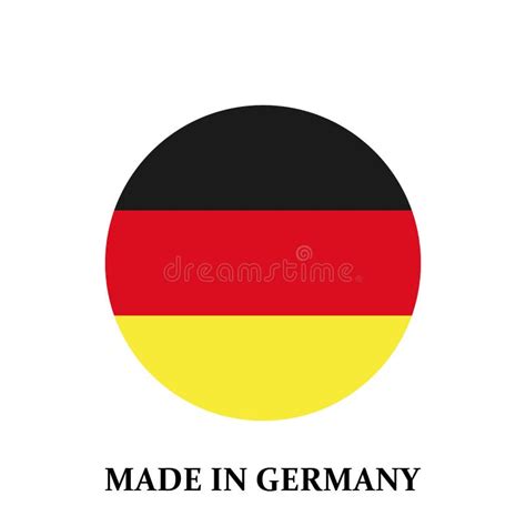 Round Germany Flag Badge In Circle Made In Germany Flag In Circle