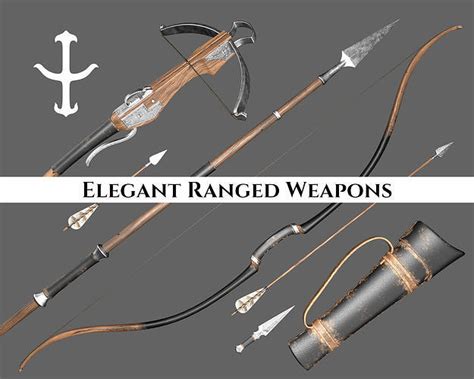 Medieval Collection Elegant Ranged Weapons Vr Ar Low Poly Cgtrader