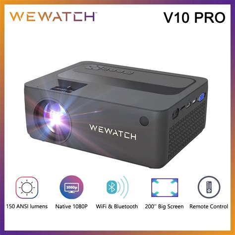 Wewatch v10 pro nativo 1080p wifi projetor portátil mini led completo