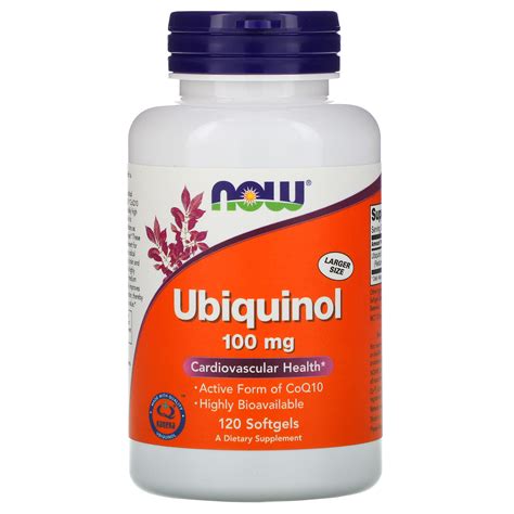 Now Foods Ubiquinol 100 Mg 120 Softgels IHerb