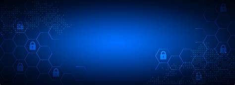 Blue Business Technology Information Security Banner Background