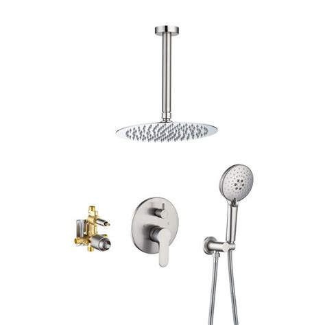 Syst Me De Douche Double Pommeau De Douche Jets Flynama En Nickel