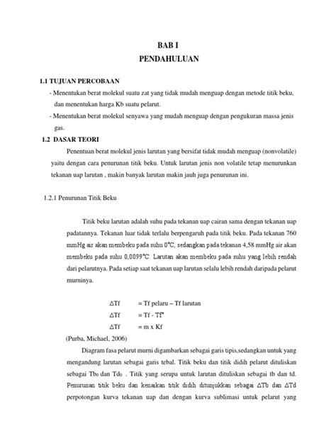 Penentuan Berat Molekul Pdf