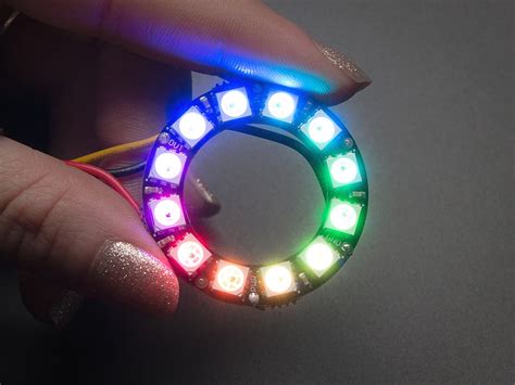 Neopixel Ring 12 X 5050 Rgb Led With Integrated Drivers Id 1643