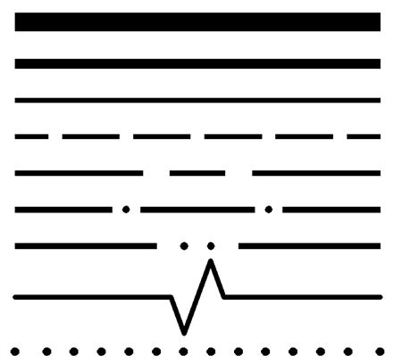 An Icon to represent the ISO Standard Line types