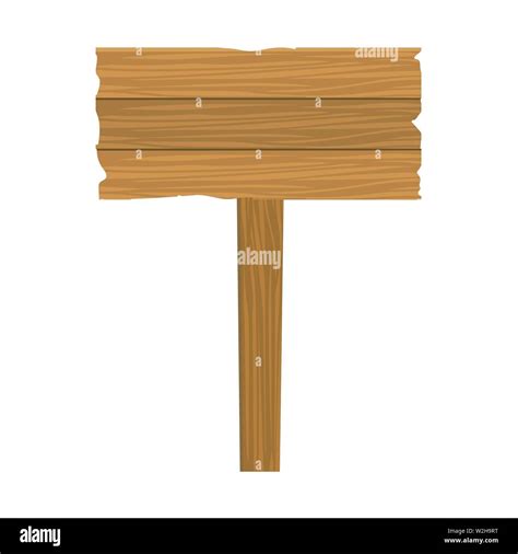 Wooden Sign Frame Cartoon Vector Illustration Graphic Design Stock