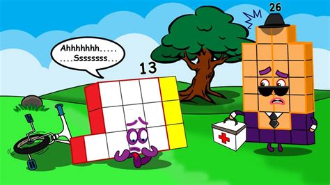 Oh No Numberblocks 13 Hurts His Knee NB 26 Helps Him Numberblocks