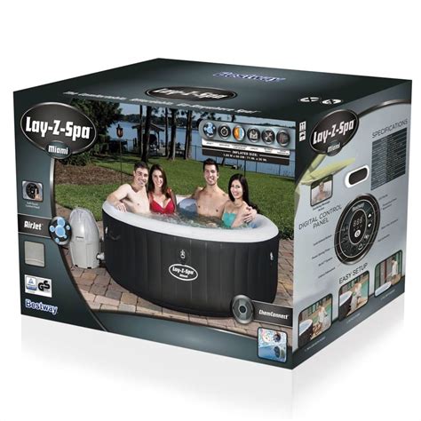 Bestway Lay Z Spa Inflatable Hot Tub Miami Air Jet