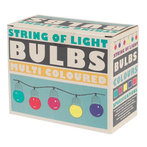 String Of 10 Multicoloured Led Battery Bulb Lights | Rex London ...