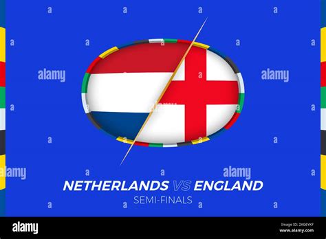 Netherlands Vs England Football Match Icon For European Football