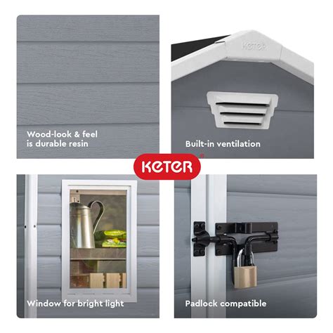 Buy Keter Manor 4x6 Resin Outdoor Storage Shed Kit Perfect To Store