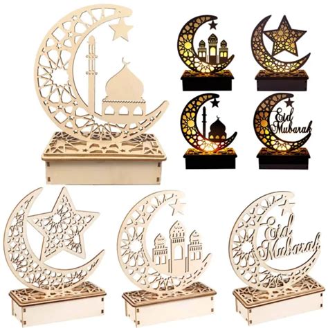 Muslim Islamic Eid Led Light Mubarak Ramadan Moon Castle Lamp Table