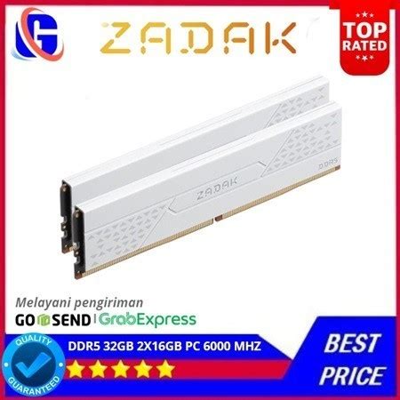 Jual Zadak Twist White DDR5 32GB 2x16GB PC 6000 Mhz Ram Dekstop Memory