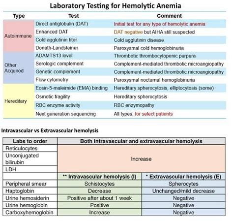 Laboratory Testing For Hemolytic Anemia MEDizzy