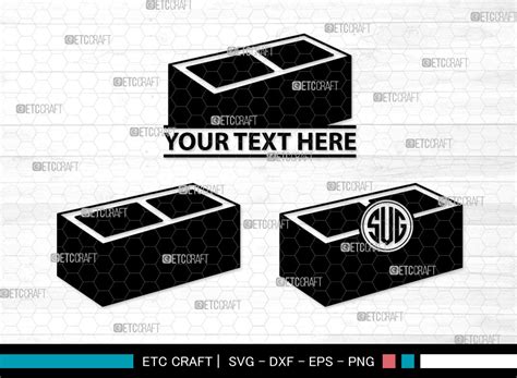 Cinder Block Svg Monogram Cinder Block Graphic By Etc Craft Store · Creative Fabrica