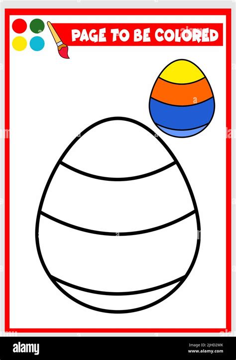 Coloring Book For Kidseaster Eggs Stock Vector Image And Art Alamy